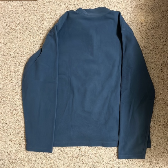 ✅ EDDIE BAUER x POLARTEC Long Sleeve Quarter Zip Warm Fleece Jacket Size L Blue - Picture 3 of 5